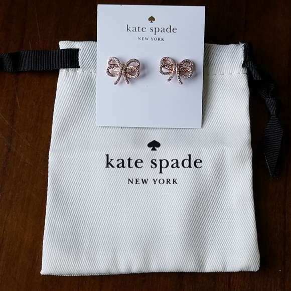 kate spade Jewelry - Kate Spade  bow meets girl earrings